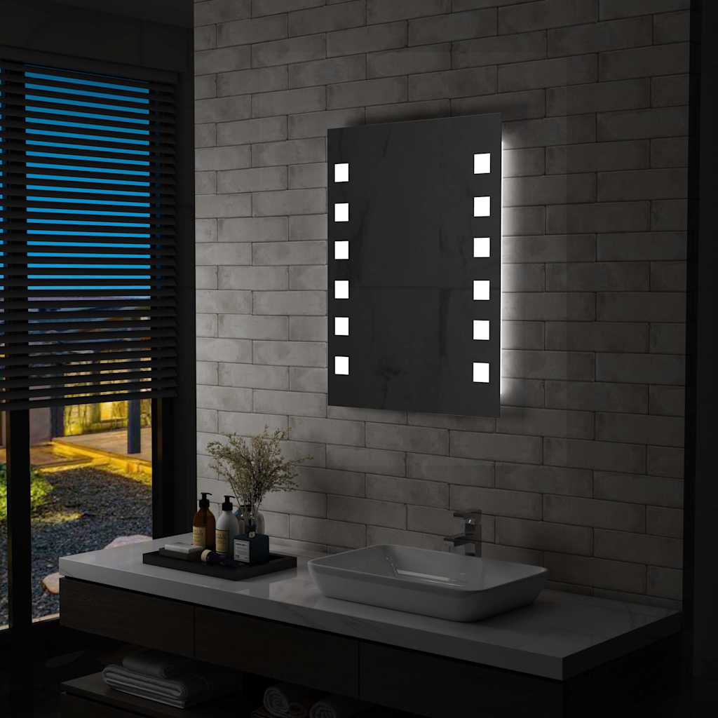 Specchio da Parete a LED per Bagno-Specchio a Muro 60x80 cm 805431