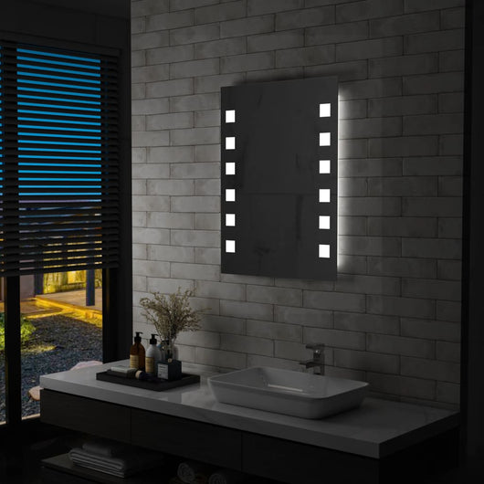 Specchio da Parete a LED per Bagno 60x80 cm 144700