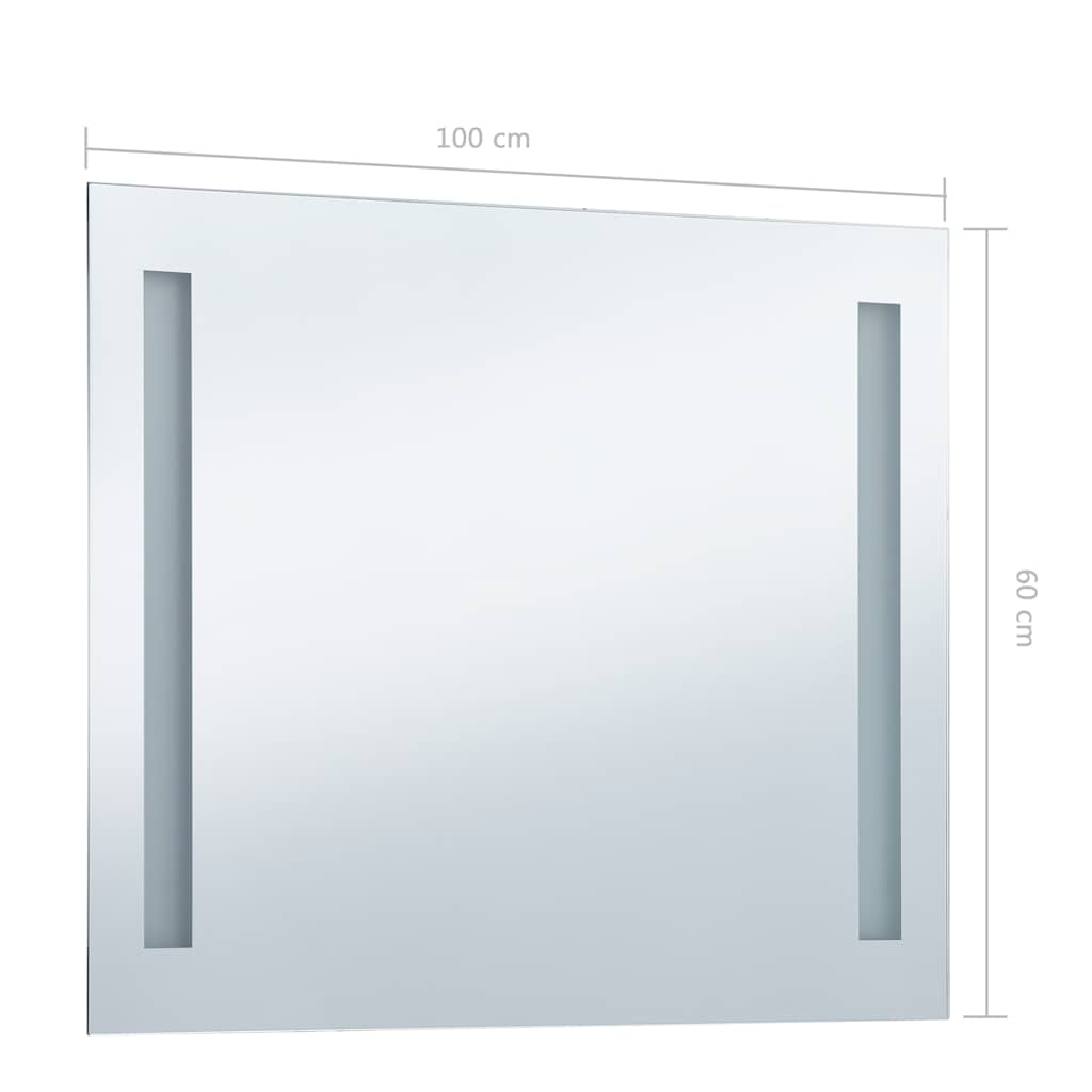 Specchio da Parete a LED per Bagno 100x60 cm 144707