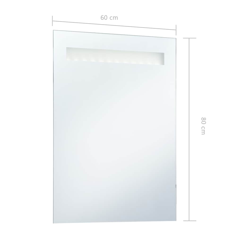 Specchio da Parete a LED per Bagno 60x80 cm 144709