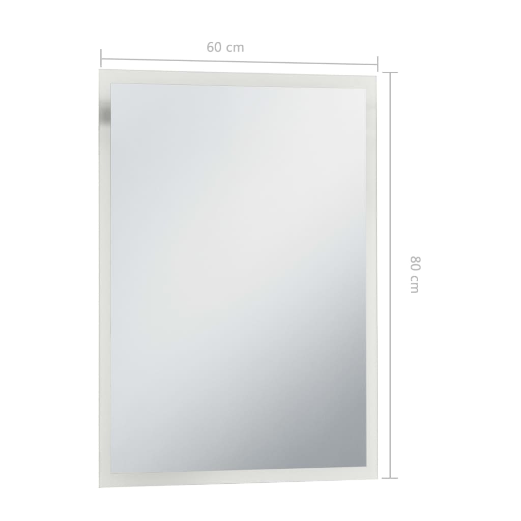 Specchio da Parete a LED per Bagno 60x80 cm 144718