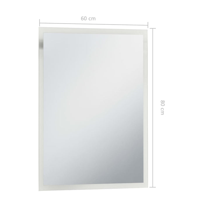 Specchio da Parete a LED per Bagno 60x80 cm 144718