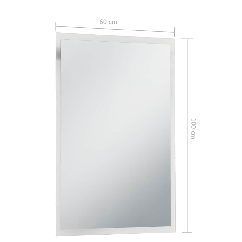 Specchio da Parete a LED per Bagno 60x100 cm 144719