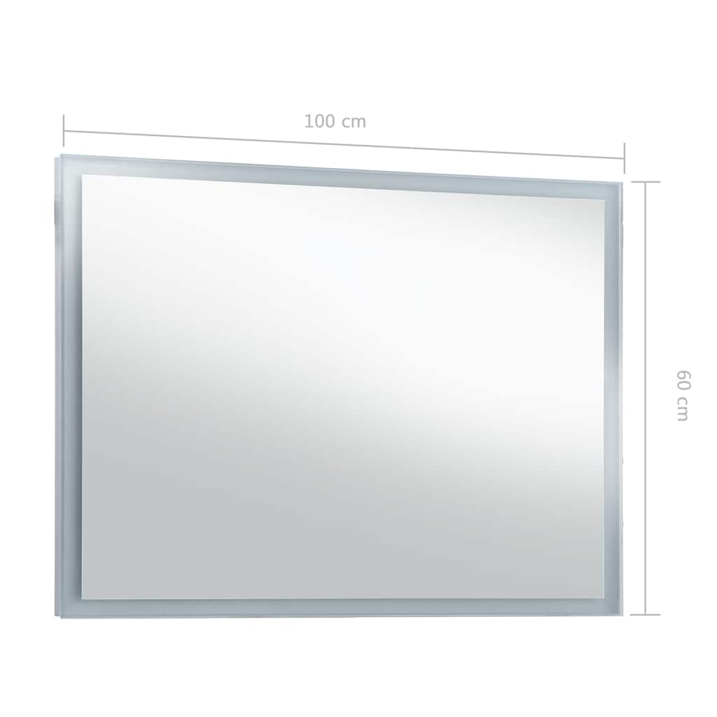 Specchio da Parete a LED per Bagno-Specchio a Muro 100x60 cm 716203
