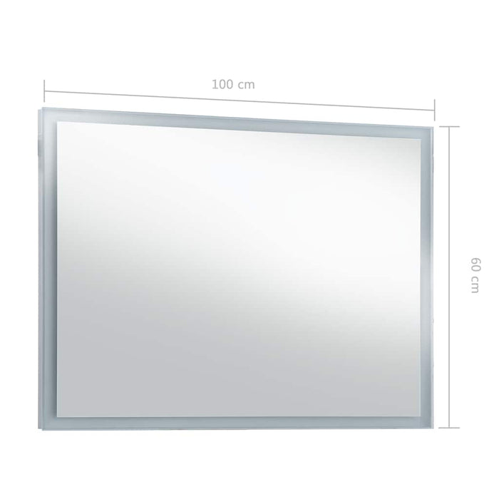 Specchio da Parete a LED per Bagno-Specchio a Muro 100x60 cm 716203