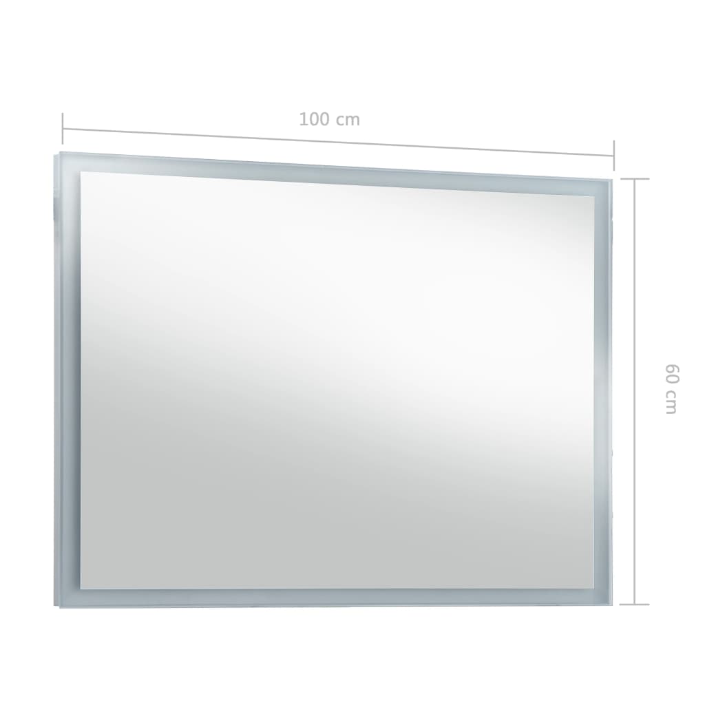 Specchio da Parete a LED per Bagno 100x60 cm 144728