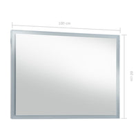 Specchio da Parete a LED per Bagno 100x60 cm 144728