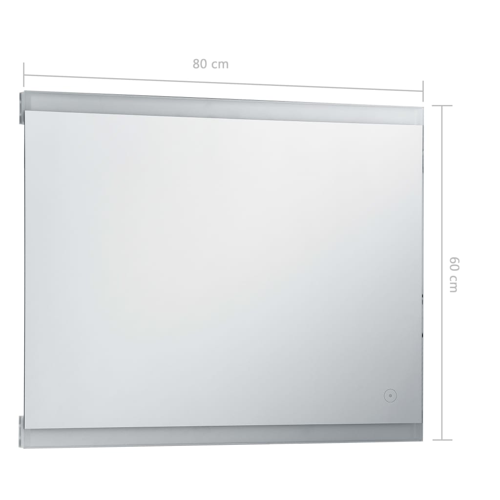 Specchio LED da Bagno con Sensore Tattile 80x60 cm 144733