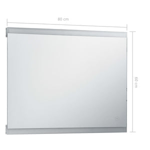 Specchio LED da Bagno con Sensore Tattile 80x60 cm 144733