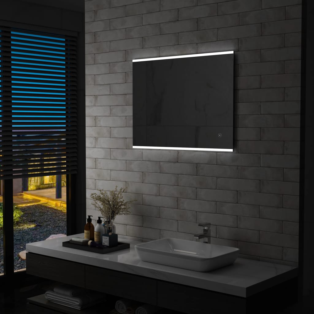 Specchio LED da Bagno con Sensore Tattile 80x60 cm 144733