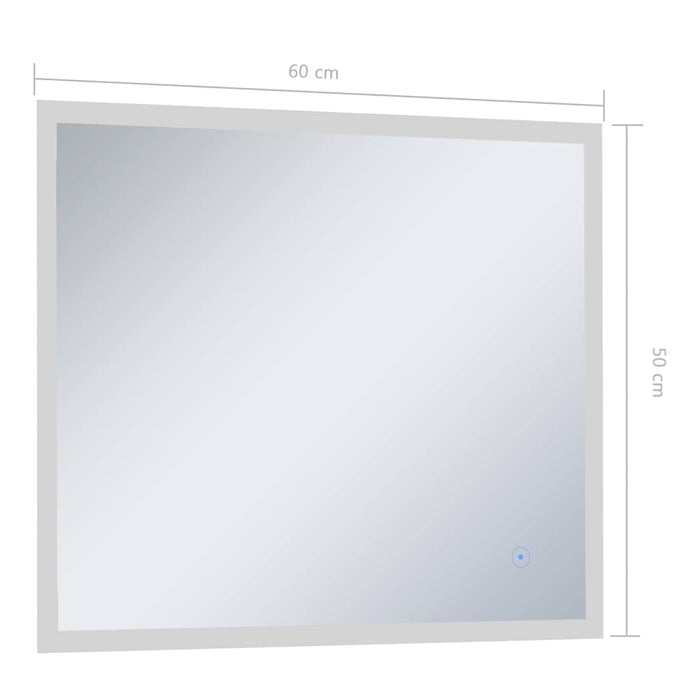 Specchio LED da Bagno con Sensore Tattile 60x50 cm 144735