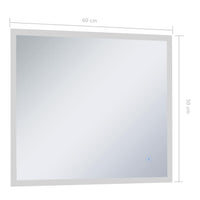 Specchio da Parete a LED per Bagno con Sensore Tattile 60x50 cm cod mxl 69062