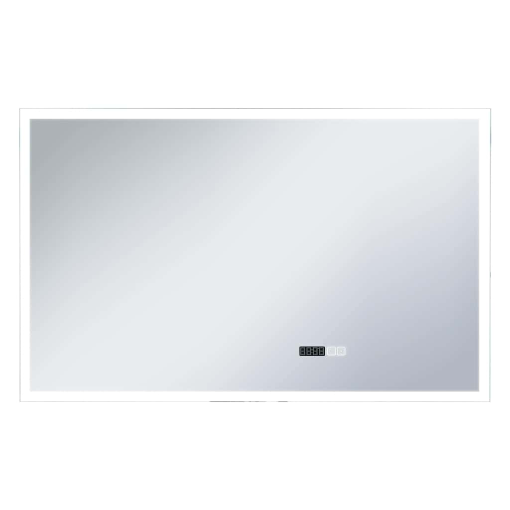 Specchio a LED Bagno con Sensore Tattile e Orologio 100x60cm cod mxl 51201