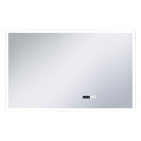Specchio LED Bagno-Specchio per Bagno con Sensore Tattile Schermo Orario 100x60cm