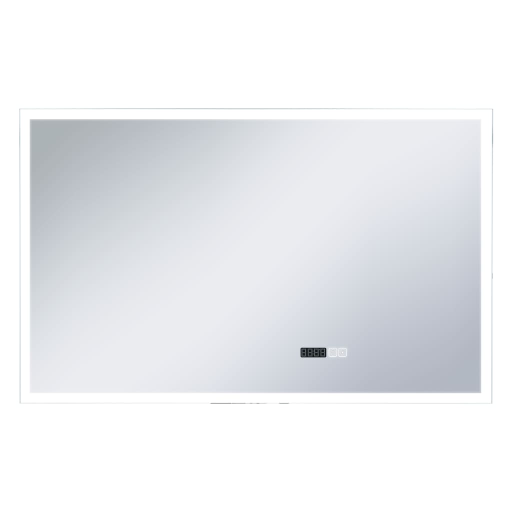 Specchio LED Bagno con Sensore Tattile Schermo Orario 100x60cm 144739