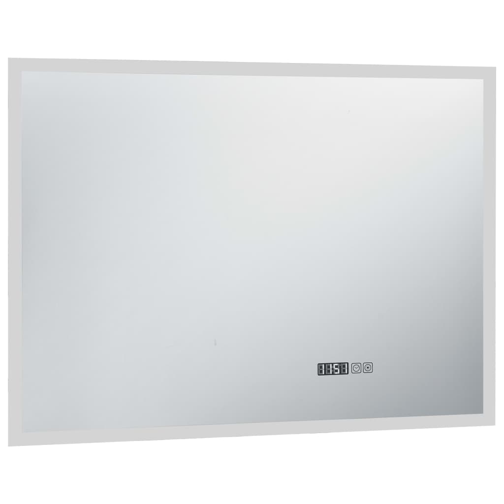 Specchio LED Bagno con Sensore Tattile Schermo Orario 100x60cm 144739