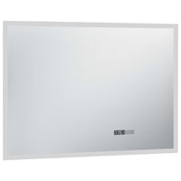 Specchio LED Bagno con Sensore Tattile Schermo Orario 100x60cm 144739