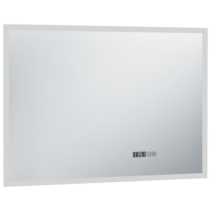 Specchio LED Bagno con Sensore Tattile Schermo Orario 100x60cm 144739