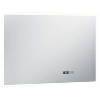 Specchio LED Bagno con Sensore Tattile Schermo Orario 100x60cm 144739