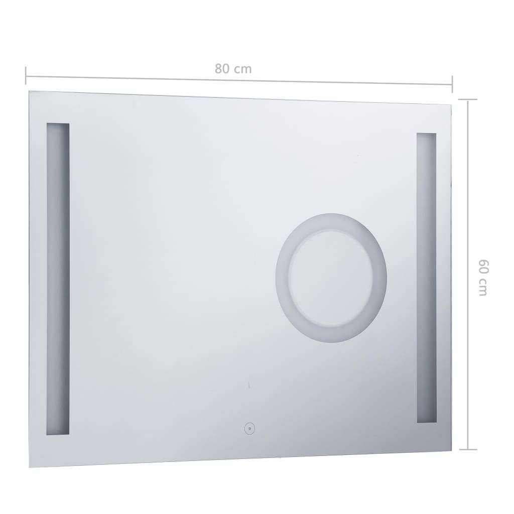 Specchio LED da Bagno con Sensore Tattile 80x60 cm 144740