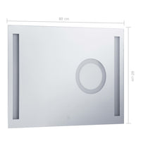 Specchio LED da Bagno con Sensore Tattile 80x60 cm 144740