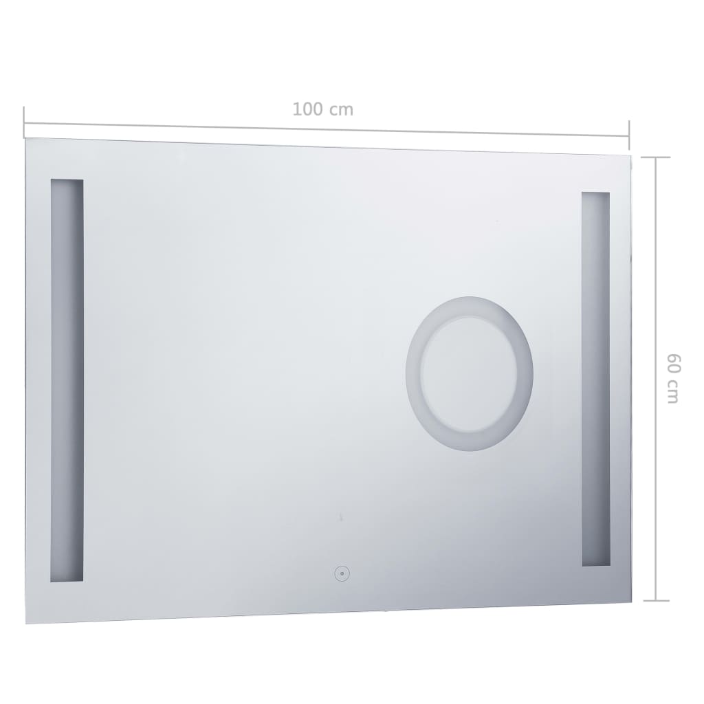Specchio LED da Bagno con Sensore Tattile 100x60 cm 144741