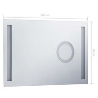 Specchio LED da Bagno con Sensore Tattile 100x60 cm 144741
