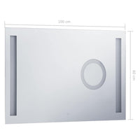 Specchio LED da Bagno con Sensore Tattile 100x60 cm