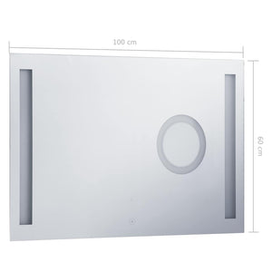 Specchio LED da Bagno con Sensore Tattile 100x60 cm
