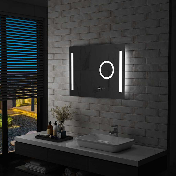 Specchio da Parete a LED per Bagno con Sensore Tattile 80x60cm cod mxl 48392