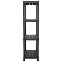 Scaffale Nero 100 kg 60x30x138 cm in Plastica 45673