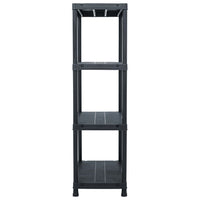 Scaffale Nero 200 kg 80x40x138 cm in Plastica cod mxl 59670