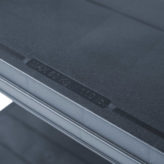 Scaffale Nero 200 kg 80x40x138 cm in Plastica cod mxl 59670