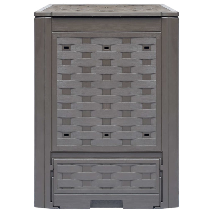 Compostiera Giardino Marrone 60x60x83 cm 300 L Rattan Plastica cod mxl 49414