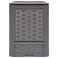 Compostiera Giardino Marrone 60x60x83 cm 300 L Rattan Plastica 45681