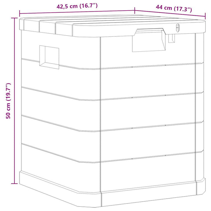 Baule da Giardino 90 L Grigio Chiaro 45683