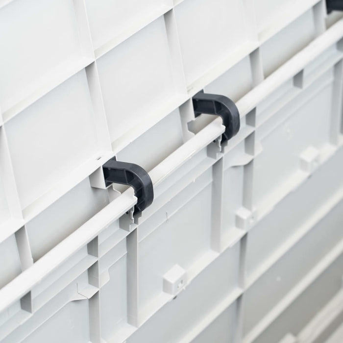 Baule portaoggetti per mobili da giardino 280 litri grigio chiaro 02_0013025