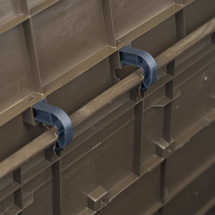 Baule portaoggetti per mobili da giardino 280 litri marrone 02_0013026