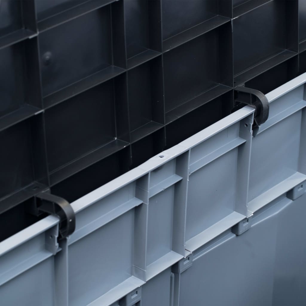 Baule portaoggetti per mobili da giardino 320 litri grigio nero 02_0013030