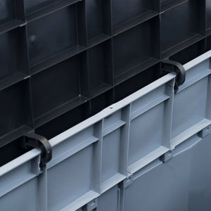 Baule portaoggetti per mobili da giardino 320 litri grigio nero 02_0013030