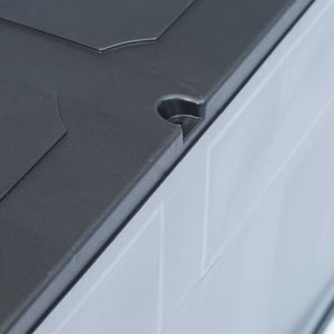 Baule portaoggetti per mobili da giardino 320 litri grigio nero 02_0013030