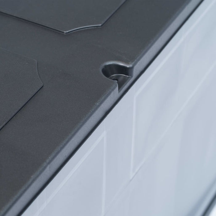 Baule portaoggetti per mobili da giardino 320 litri grigio nero 02_0013030