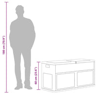 Baule da Giardino 320 L Grigio Nero 45689