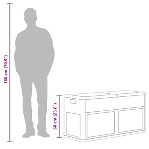 Baule da Giardino 320 L Grigio Nero 45689