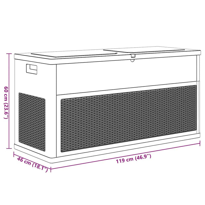 Baule da Giardino 320 L Antracite 45690