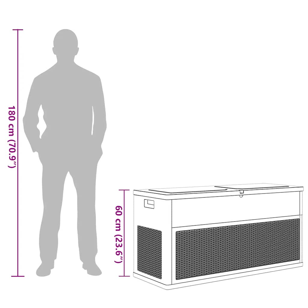 Baule da Giardino 320 L Antracite cod mxl 76239