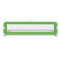 Sponde Letto per la Sicurezza dei Bambini 2 pz Verde 150x42 cm 276084