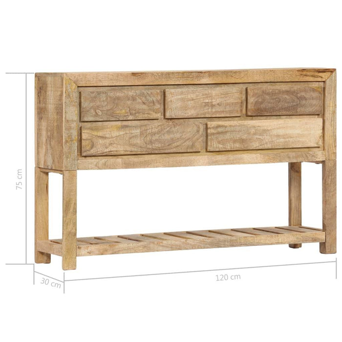 Credenza buffet consolle mobile contenitore 120 cm in legno massello di mango 4402254