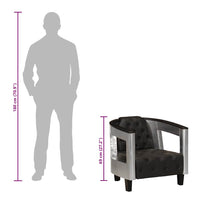 Poltrona in Stile Aviatore Nera in Vera Pelle 247795