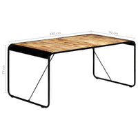 Tavolo da Pranzo 180x90x76 cm Legno Massello di Mango Grezzo 247866